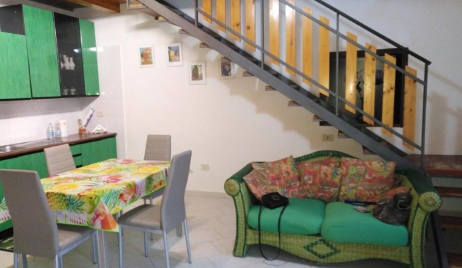 2 bedrooms house with furnished terrace and wifi at Pompei 8 km away from the beach